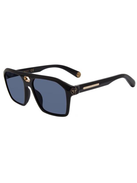 PHILIPP PLEIN Philipp Plein Blue Navigator Men's Sunglasses SPP072M 700 57