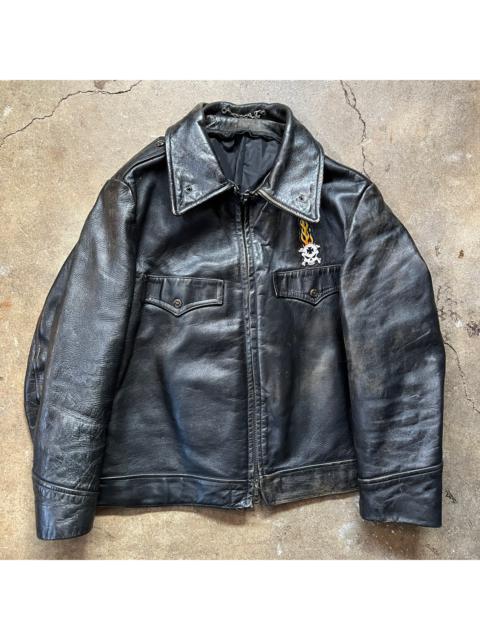 Other Designers Vintage - Vintage 1970’s Horse Leather Trucker Jacket