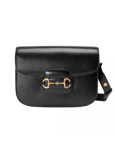 GUCCI GUCCI Horsebit 1955 Med Blk Lthr Shoulder Bag New