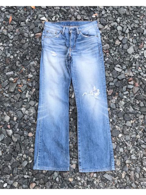 Levi's  vintage levis 517 Flared leg distressed ripped jean levis lightwast rare double back pocket waist 2