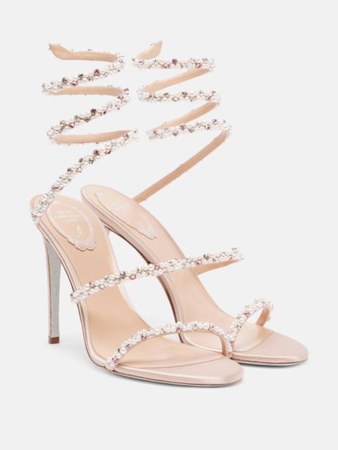 RENE CAOVILLA Cleo 105 embellished satin sandals