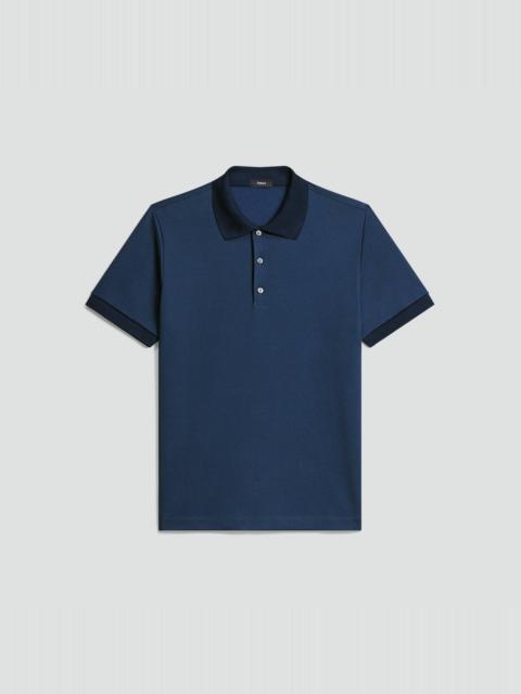 Theory Polo Shirt in Cotton-Blend Jacquard