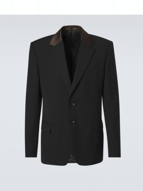 WALES BONNER Alto satin-trimmed virgin wool blazer
