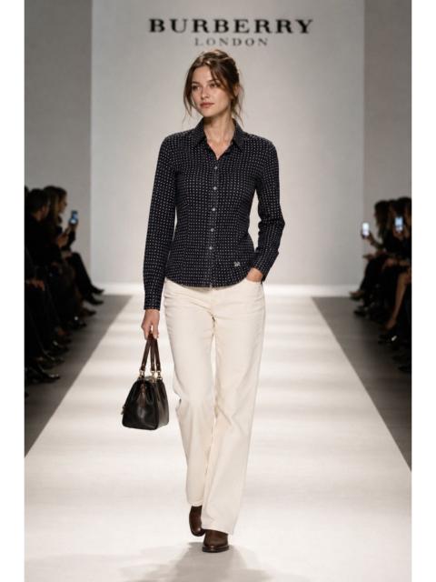 Burberry Burberry London Polka Dot Button Up Shirt Nova Check Y2K