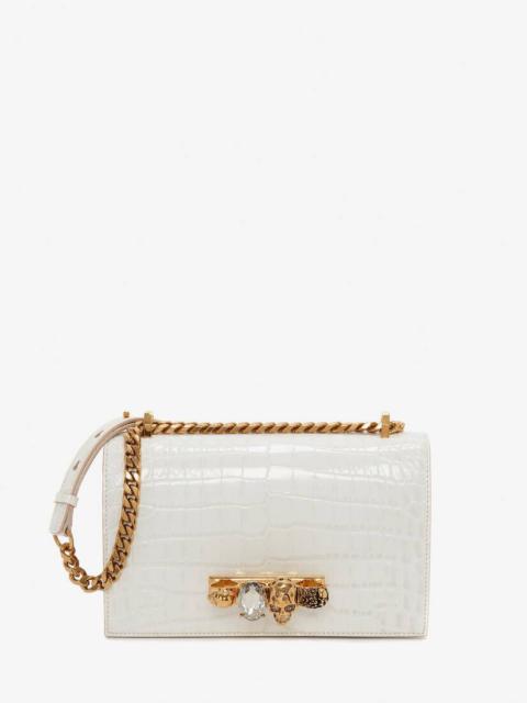 Alexander McQueen Women's Jewelled Satchel in Deep Ivory