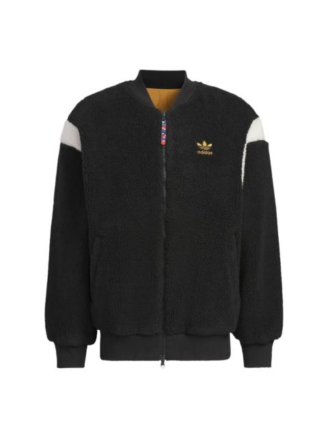 adidas adidas Originals X Feifei Ruan Reversible Sherpa Bomber Asia Sizing 'Black Yellow' IX4215