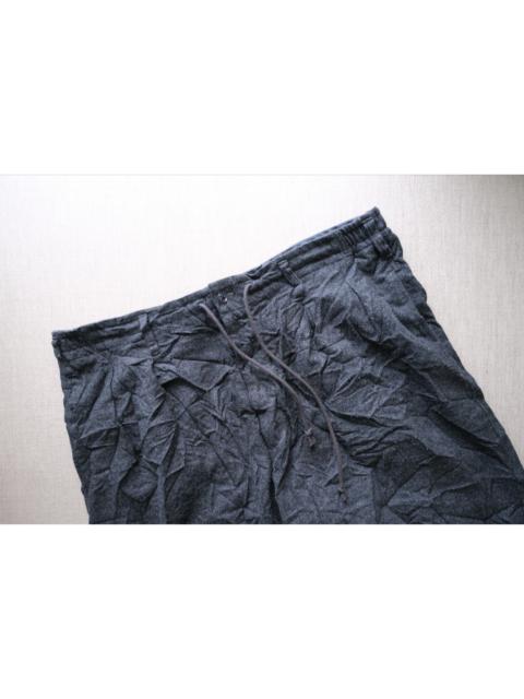 Yohji Yamamoto AW16 Wool-Blend Wide Wrinkle-Processed Pants