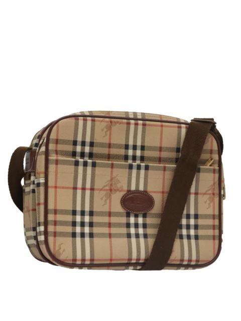 Burberry Burberry Nova Check Shoulder Bag Pvc Leather Beige