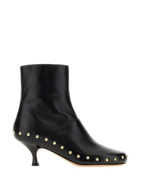 Chloé Chloe Women Black Leather Junie Ankle Boots