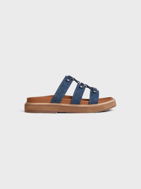 CELINE CELINE - TIPPI SLIDE IN Denim and Suede Calfskin