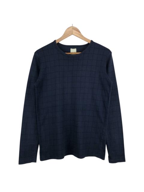 Yohji Yamamoto Vintage Yohji Yamamoto AAR Blue Plaid Long Sleeve Tee M