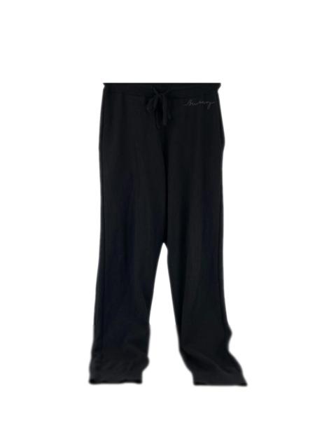 Burberry Burberry Cashmere-Blend Logo Embroidered Track Pants