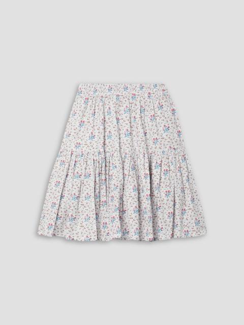 Other Designers Laura Ashley Amy tiered floral-print cotton-poplin mini skirt