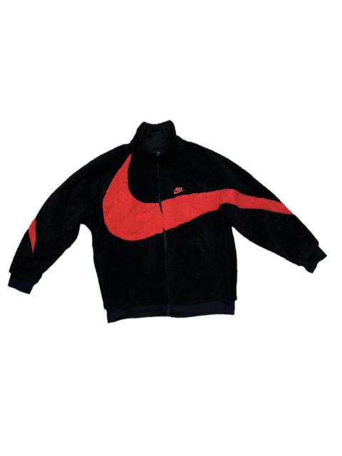 Rare Nike Sherpa Jacket Riversible Big Swoosh Design