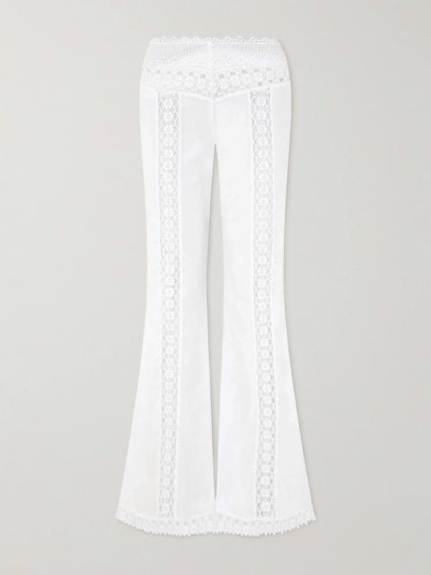 Charo Ruiz Vianora Cotton-blend Wide-leg Pants