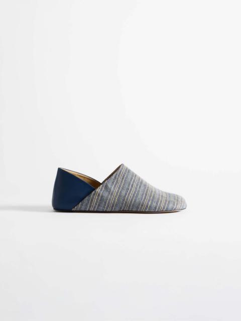 JW Anderson WOMENS SLIPPER MULES IN NAVY & OFF-WHITE