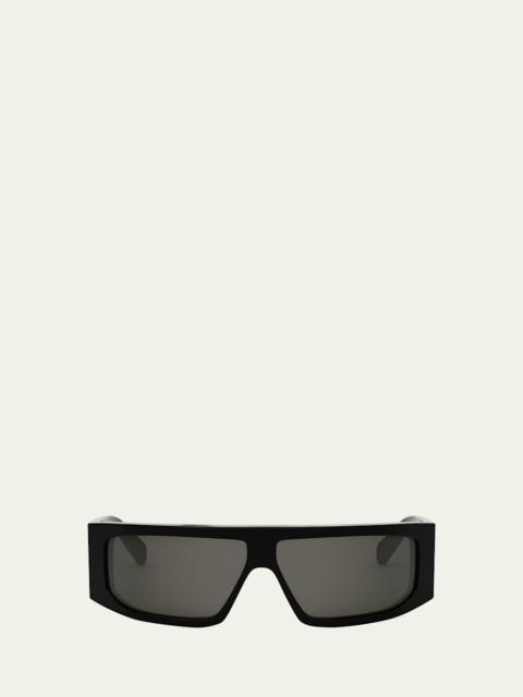 CELINE Men's Acetate-Nylon Rectangle Sunglasses