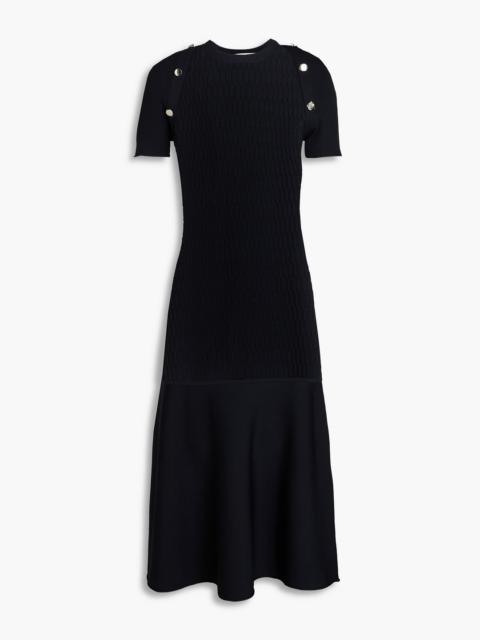 3.1 Phillip Lim Button-embellished knitted midi dress