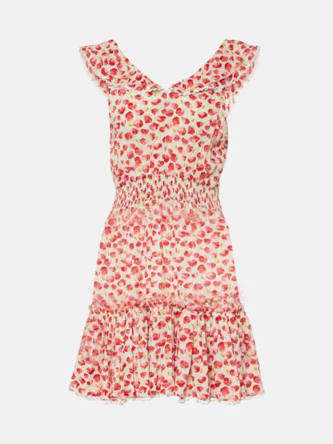 Poupette St Barth Bruna polka-dot ruffled minidress