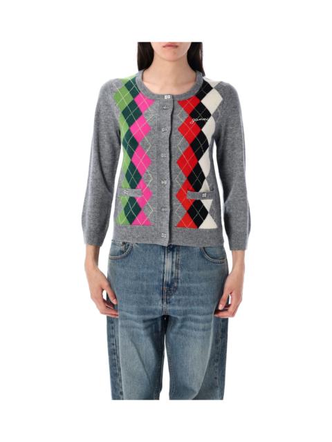GANNI Check Cardigan