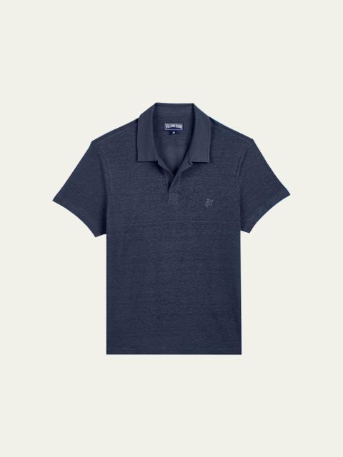 Vilebrequin Men's Pyramid Linen Polo Shirt