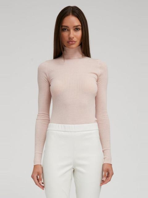 SPRWMN BLUSH CASHMERE MOCK NECK