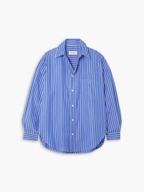 MATTEAU Striped cotton-poplin shirt