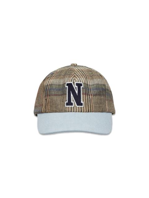 Noah Plaid Crown 5 Panel Hat 'Tan Plaid'