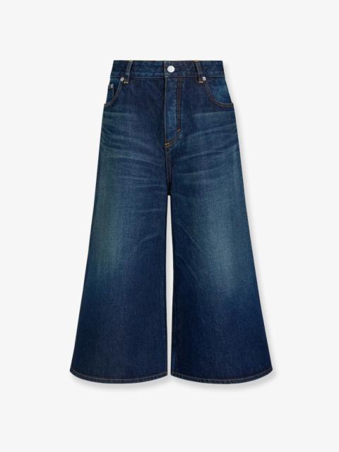 Alaïa Alaia Denim Bermuda Shorts Blue Women