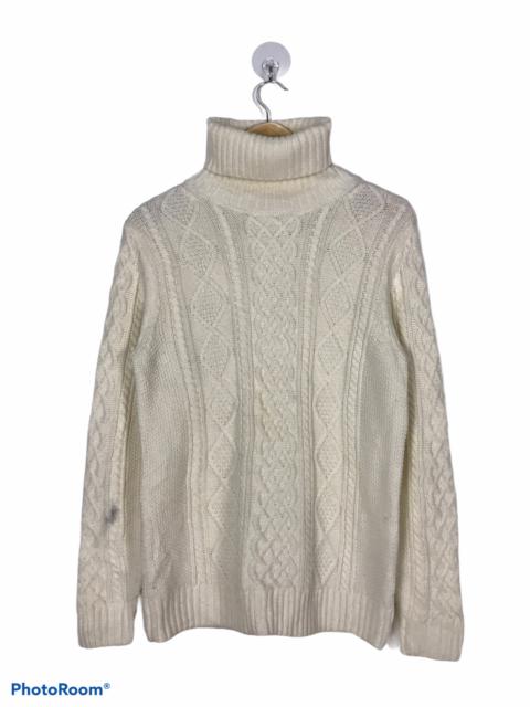 Other Designers Homespun Knitwear - Vintage Browny Turtleneck Cable Knitwear #2211