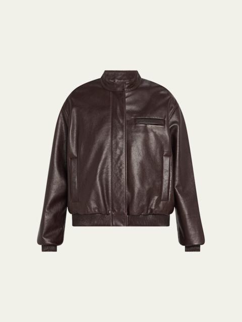 Loulou de Saison Marlow Leather Bomber Jacket