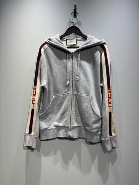 GUCCI GUCCI side logo zip-up hoodie/sweatshirt