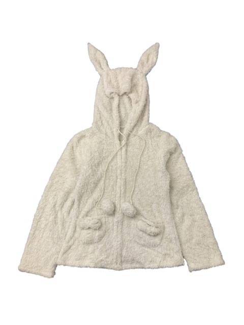 Japanese Brand Unknown Ear Hoodie Fleece Sweater Jacket