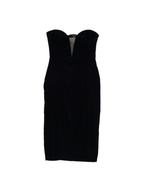 velvet strapless dress