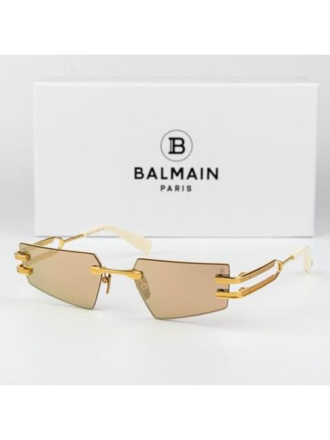 Balmain Balmain Women Sunglasses Titanium Gold Brown Geometric FIXE BPS-123D-54