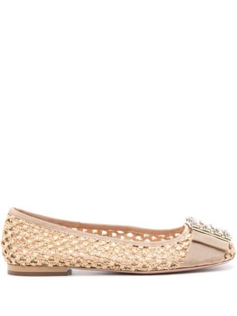 Roger Vivier Roger Vivier Women Très Vivier Raffia Ballet Flats