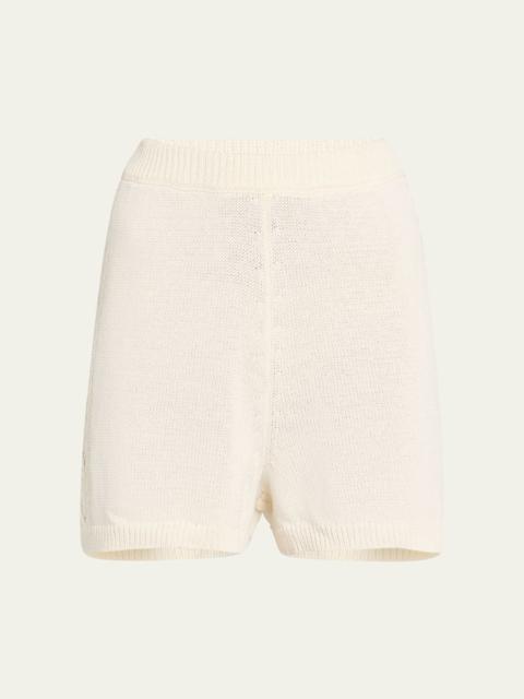 Loulou de Saison Andel Cotton Knit Shorts