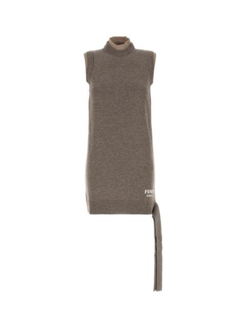ワンピース Fendi Taupe Wool And Cashmere Dress FENDI Fendi Taupe Wool And Cashmere Dress Women | luosophy