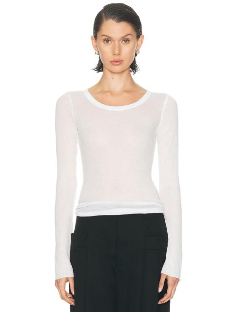 SKIMS Sheer Cotton Long Sleeve Top