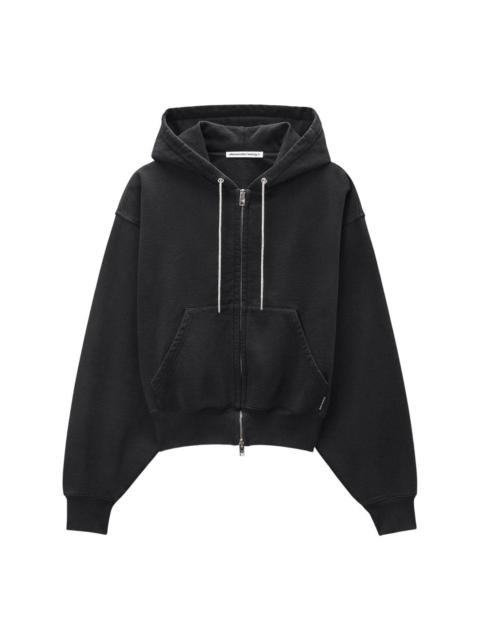Alexander Wang Zip- Up Hoodie With Rhinestone