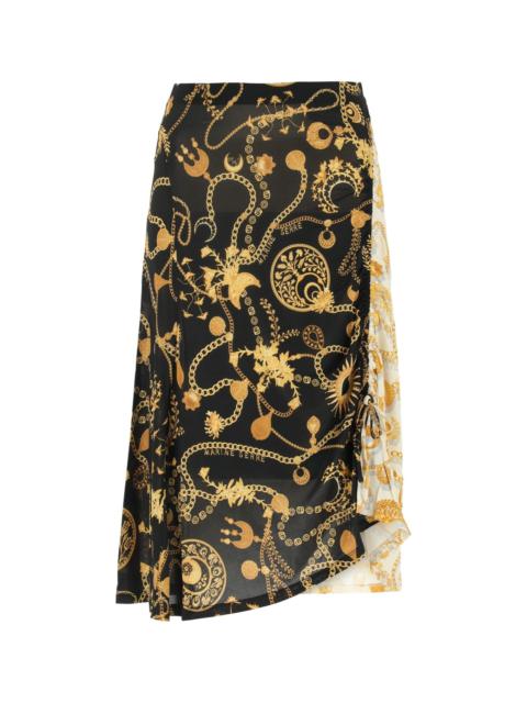 Marine Serre Printed Stretch Viscose Skirt