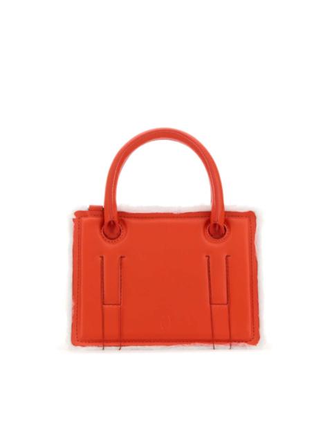 Other Designers Dentro Coral Leather Mini Otto Handbag