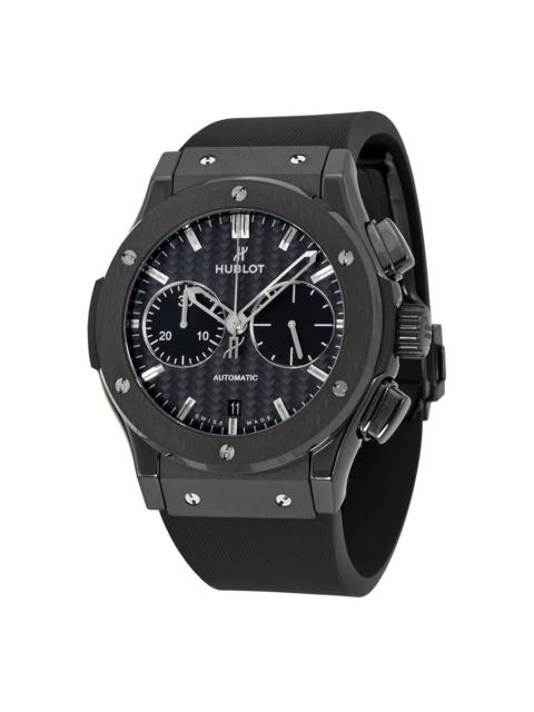 Hublot Hublot Classic Fusion  Chronograph Black Carbon Fiber Dial Black Rubber Men's Watch 521.CM.1770.RX