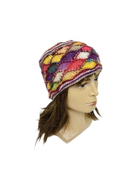 Other Designers Custom - UNKNOWN KNITTED MULTICOLOUR BEANIE HAT