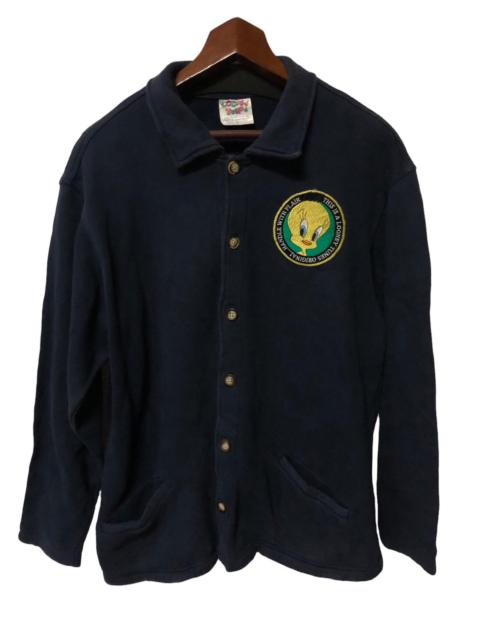 Other Designers Vintage - Vtg Looney Tunes Button Up Sweat Jacket