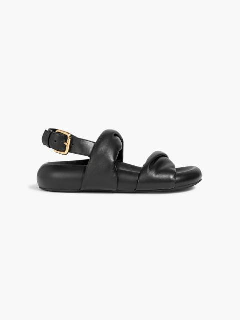 Marni Twisted padded leather slingback sandals