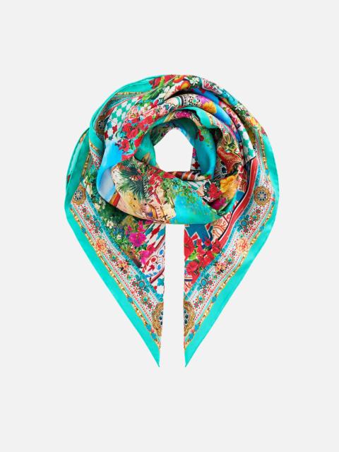 CAMILLA PRINTED SILK TWILL SQUARE SCARF