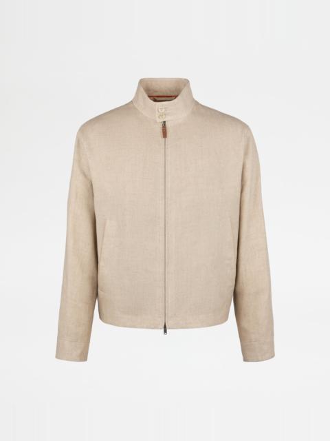 Tod's JACKET IN LINEN - BEIGE