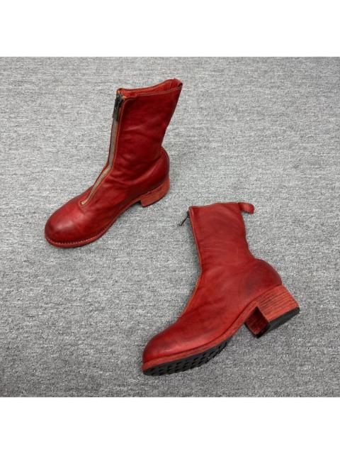 Guidi Guidi PL2 red leather front zip shoes