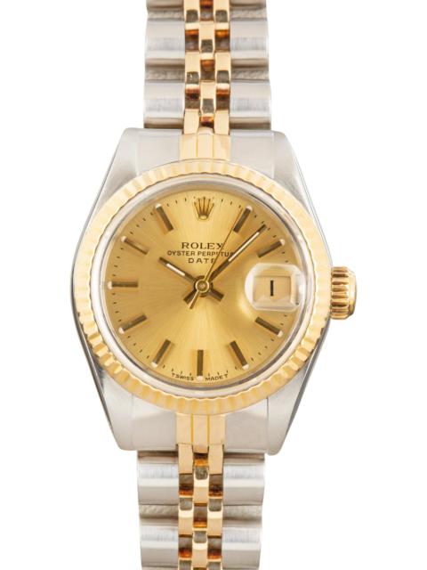 Womens Rolex Date Ref 69173 Champagne Dial